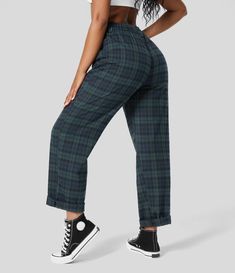 Alternative Outfits Work, Casual Plaid Pants Outfit, Plaid Pants Outfit Winter, Style For Tall Women, Dressing Professional, Plus Size Office, Plaid Pants Outfit, Plaid Pants Women, Fall Plaid