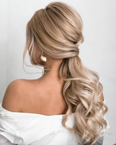 Wedding Ponytail, Tail Hairstyle, High Ponytail Hairstyles, Prom Hairstyle, Ponytail Updo, Wedding Hair Inspiration, Penteado Cabelo Curto, Long Blonde, Low Ponytail