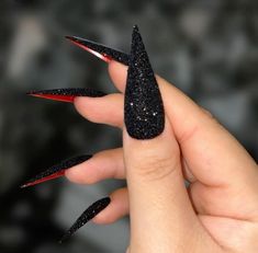 Red Bottom Nails, Nail Length, Red Bottoms, Dope Nails, Indiana Jones, Stiletto Nails, Black Nails, Halloween Nails, Nail Art Design