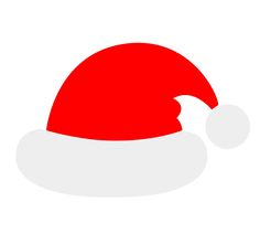 a red santa hat on a white background