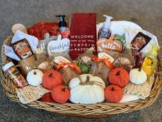 a basket filled with lots of different items