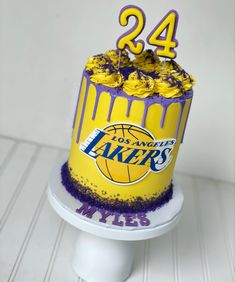 a cake that has the number 24 on it