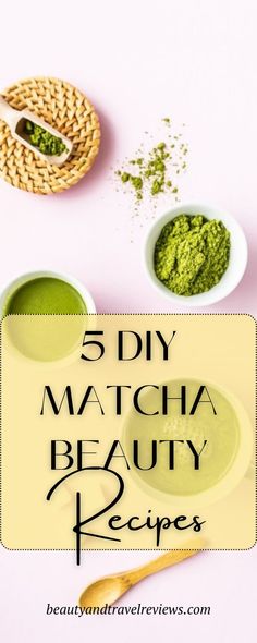 Image of matcha green tea powder with the title: 5 DIY Matcha Beauty Recipes Matcha Face Mask, Green Tea Face Mask, Diy Facial Mask, Hair Detox, Best Matcha, Green Tea Face, Facial Skincare, Acne Face Mask, Diy Lotion