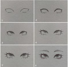 how to draw eyes step by step