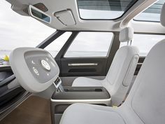 the interior of a vehicle with its sunroof