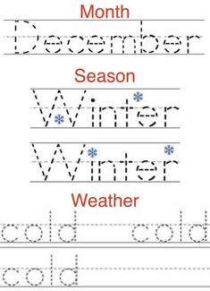 the words in this worksheet are for winter and cold weather