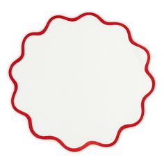 Silo Image of Matouk Scallop Edge Circle Placemat in Color Scarlet Scalloped Placemats, Valentine Tablescape, Valentines Collection, Unique Tablescape, Perfect Bedding, Table Runner And Placemats, Scallop Edge, Decorative Glass, Fine Linen