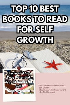 the top 10 best books to read for self growth with an image of a starfish on