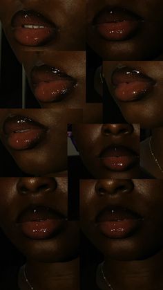 Lip liner/lip pencil/lip gloss Lip Combo For Dark Skin, Black Lip Combo, Dark Skin Makeup Tutorial, Glossy Lips Makeup, Lip Tutorial, Soft Makeup Looks, Lip Makeup Tutorial