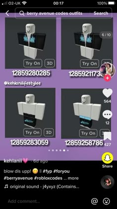 the screenshots are showing different types of items for sale on their phone screen