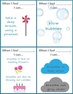 Ready to Use Coping Skills Cue Cards - Calming Version - Coping Skills for Kids Therapeutic Classroom, Classroom Mindfulness, Cue Card, Conscious Discipline, Giant Steps, Counseling Lessons, Elementary Counseling, Cue Cards