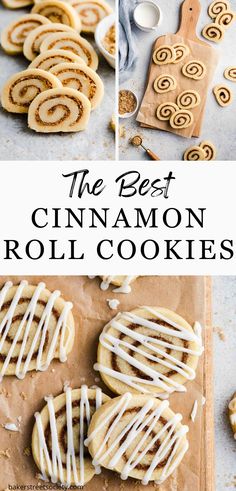 cinnamon roll cookies on a brown cutting board with parchment Biscuits Cinnamon Rolls, Breakfast Pastry, Dessert Original, Cinnamon Roll Cookies, Rolled Sugar Cookies, Roll Cookies, Cinnamon Swirl, Baker Street, Shortbread Cookies