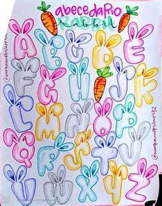 a drawing with carrots and letters on it