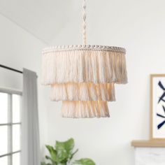 The boho hanging lamp will look so good for a boho decor theme. And suitable for living room, bedroom, baby room, boho decor, wedding decor or bohemian themed parties. This would make a beautiful and practical gift for your daughter's bohemian bedroom, which she will love. Aiwen 1-Light White Bohemian/Global Chandelier Cotton | P-PZE-3305N Boho Chic Bedroom Chandelier, Boho Pendant Light Bedroom, Eclectic Kitchen Island Lighting, Boho Chandelier, White Bohemian, Swag Light, Drum Pendant, Kitchen Island Lighting, Light White