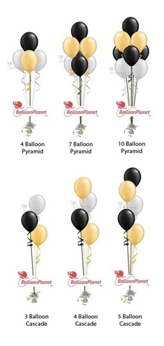 a bunch of balloons that are in the air