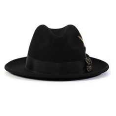 Unveil a new level of elegance with our Black/Khaki with Matching Grossgrain Ribbon 2 1/2" Wool Felt Fedora Hat from the Spectara Collection. This impeccably designed hat is crafted from top-tier wool, promising both comfort and long-lasting wear. Its bold black shade provides a versatile foundation, while the feather accent offers a splash of vibrant color. Wrapped with a textured ribbon that adds an extra layer of sophistication, this hat is a quintessential piece for any fashion-forward wardr Happy Hat, Hat Size Chart, Felt Fedora, Crown Design, Black Shade, Timeless Accessories, Black Khakis, Bold Black, Fedora Hat