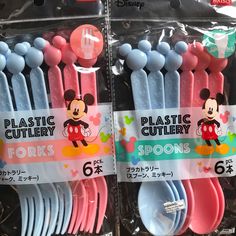 plastic cutlery utensils for sale in a store