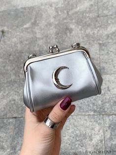 BagForLove - Green PU Metal Kiss Lock Coin Purse - Elegant and Stylish Women Money, Fantasy Items, Wallet Minimalist, Inch Bag, Moon Decor, Coin Wallet, Short Wallet, Beautiful Moon, Pocket Wallet