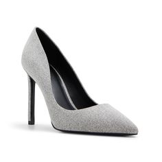 Aldo-Lala Pump Ideal for any occasion, the Lala pump from Aldo can put you in the spotlight. The pointed toe pump, elevated by a feminine stiletto, has all-over embossments that exhibit a bold appeal. In The Spotlight, Customer Service, Pumps, Grey