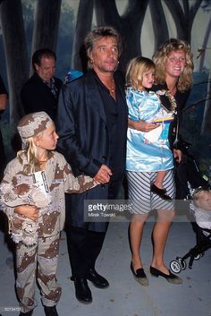 the actor and his wife with their children at an event in los angeles, california