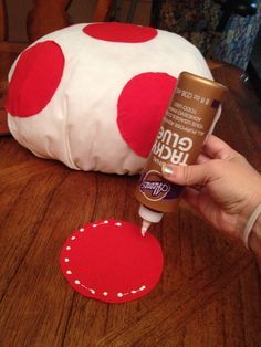 This is a super cheap and easy way to make a Mushroom hat for a toad and or toadette costume.... Make A Mushroom Hat, Diy Mario Kart, Mario Diy