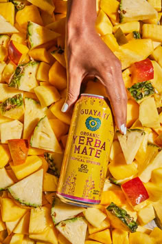 Rise up with a new kind of energy from the naturally caffeinated leaves of the yerba mate plant. A tropical infusion with hints of hibiscus and a juicy burst of mango and pineapple. Energy Drink Product Photography, Balaji Wafers, Pineapple Beer, Cactus Food, Hibiscus Drink, Mango And Pineapple, Pool Drinks, Mango Drinks