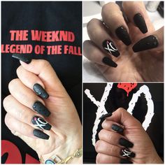 Weeknd Inspired Nails, The Weeknd Inspired Nails, The Weeknd Nails, Xo Nails, The Weekend Xo, Weeknd Concert, Abel Tesfaye