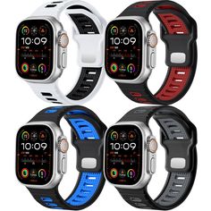 PRICES MAY VARY. 【Compatible Models & Size】The outdoor sport bands compatible with Apple Watch Ultra 2 Band, compatible with Apple Watch Ultra Band, Series 10 9 8 7 6 5 4 3 2 1, SE.ONLY for 49mm 46mm 45mm 44mm 42mm（42mm-Series 3 2 1）. Not fits for iWatch Series 10 42mm.Fits for 6.5"-8.07"(165–205 mm) wrist size.Please check the model and size on the back of your watch & your wrist size 【Unique Rugged Design for Ultra】Our 26mm ultra-wide,thick Watch Bands for men feature a widened design with a T Gizmo Watch Bands For Kids, Apple Watch For Men For Him, Best Apple Watch Bands For Men, Guys Apple Watch Bands, Sweaty Workouts, Workout Days, Popular Colors, Sweat Proof, Special Features