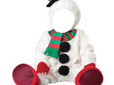 a snowman costume sitting on the ground