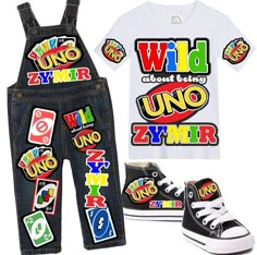 How adorable are these Uno Inspired Overalls?! Perfect for your little ones birthday,photoshoot, or special event! You can choose which items you would like from the drop down menu! Checkout our Other Boy items in our shop under the For the Boys section! WE DO NOT EXCEED PAST SIZE 6 *SHOES ARE NOT INCLUDED* If you are unsure of sizing please scroll to the last photos for our size charts, or visit our size charts here--> https://pinktoesnhairbows.com/pages/size-chart All sales are FINAL, Ship dat Uno Themed Birthday Shirts, Baby Boys 1st Birthday Themes, Uno First Birthday Party Boy, Uno Photoshoot, Uno 1st Birthday Party, Boys 1st Birthday, Uno Birthday Party Theme, Uno Themed First Birthday, 1st Bday Themes For Boys