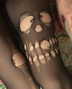 the legs are decorated with white frosting on them