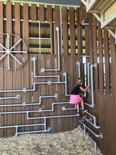 A Farm-themed Park Like No Other! | Slides and Sunshine Diy Playground Ideas Homemade, Awesome Backyard Playground, Homestead Playground, Metal Playground Ideas, Farm Park Ideas, Rustic Playground Ideas, Best Playgrounds, Unique Playground Ideas, Big Kid Backyard Ideas