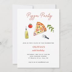 PIZZA PARTY any year Birthday invitation Editable Blank Backyard Pizza Party, Pizza Party Birthday Invitations, Summer Get Together, Pizza Party Birthday, Birthday Pizza