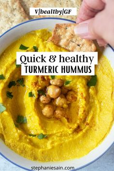 hummus with chick and healthy hummus in a bowl