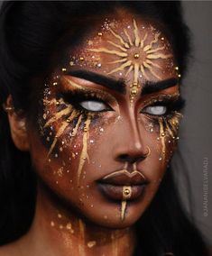 Goddess Makeup, Drag Make-up, Face Art Makeup, Theatrical Makeup, Halloween Makeup Inspiration, Smink Inspiration, Fairy Makeup