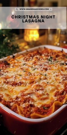 Warm up on Christmas night with this delicious lasagna! Simple, satisfying, and packed with Italian flavors, this recipe is a holiday hit for the whole family. Christmas Lasagna Dinner, Christmas Dinner Lasagna, Holiday Lasagna, Christmas Eve Lasagna, Christmas Lasagna, Delicious Lasagna, Classic Lasagna, Italian Foods, Creamy Cheese