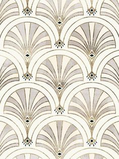 an art deco wallpaper pattern with fan shapes