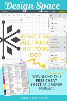 the design space page with an arrow pointing to what can all these buttons do?