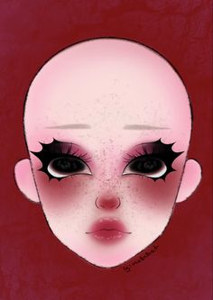 creepy cute Draw Wallpaper Aesthetic, Halloween Face Charts Makeup Ideas, Draw Wallpaper, Draculaura Makeup, Goddess Beauty, Vampire Bride