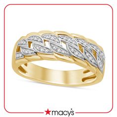 an 18k yellow gold ring with diamonds