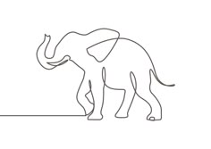 an elephant standing in front of a white wall