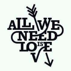 an all we need is love wall sticker