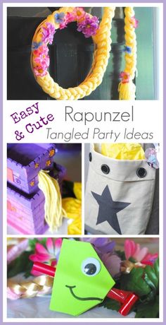 easy and cute rapunzel tangled party ideas for kids to make with their own hands