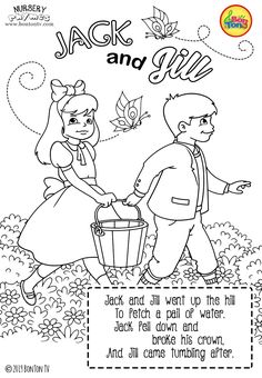 a coloring page for jack and julia