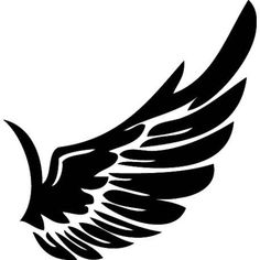 a black and white image of an eagle's wing with the word wings on it