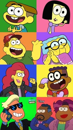 the simpsons characters are all different colors