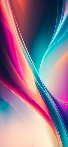 an iphone wallpaper with colorful lines and curves