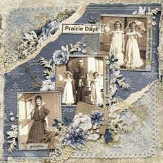 an old fashioned photo with pictures and flowers on the page that says, prairie days