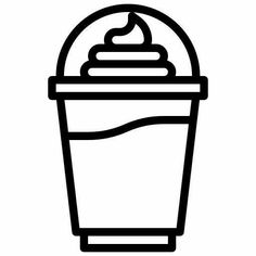 a black and white icon of a drink