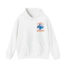 Show off your love for the New York Mets with this stylish hoodie! Soft and cozy, this sweatshirt features the iconic ice cream helmet cup that all fans know and love. Whether you're cheering from the stands or lounging at home, this comfortable and durable hoodie is perfect for showing your team pride. With its classic design and timeless graphic, it's the ideal addition to any fan's wardrobe. Grab yours today and represent The Amazins in style! Unisex sizing .: Made with a medium-heavy fabric New York Mets, New York Yankees, Cold Day, Hand Warmers, Kangaroo Pocket, Volleyball, Hooded Sweatshirt, Pocket Pouch, Color Matching